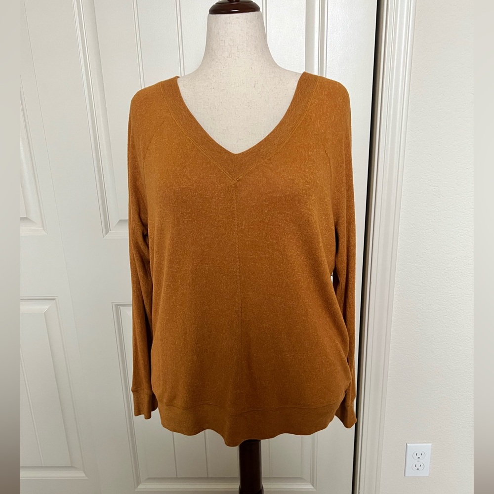 Maurices Mustard Open-Back Sweater - L